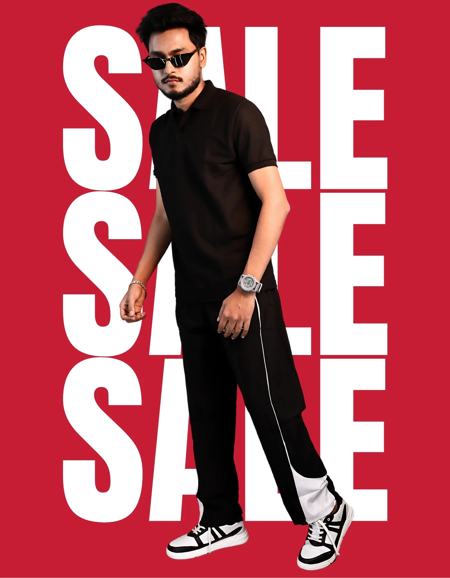 Men's Classic Solid Black Polo T-Shirt | Premium Casual Short Sleeve Collared Top - Image 2