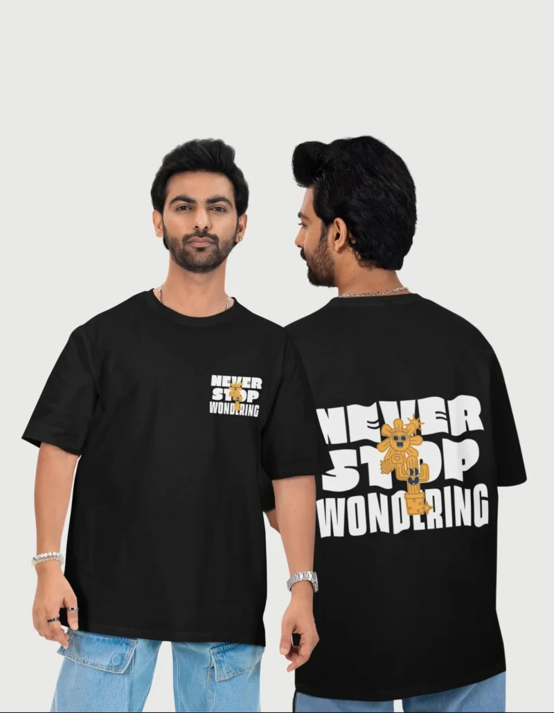 Folded Premium Black Graphic T-Shirt Streetwear Collection