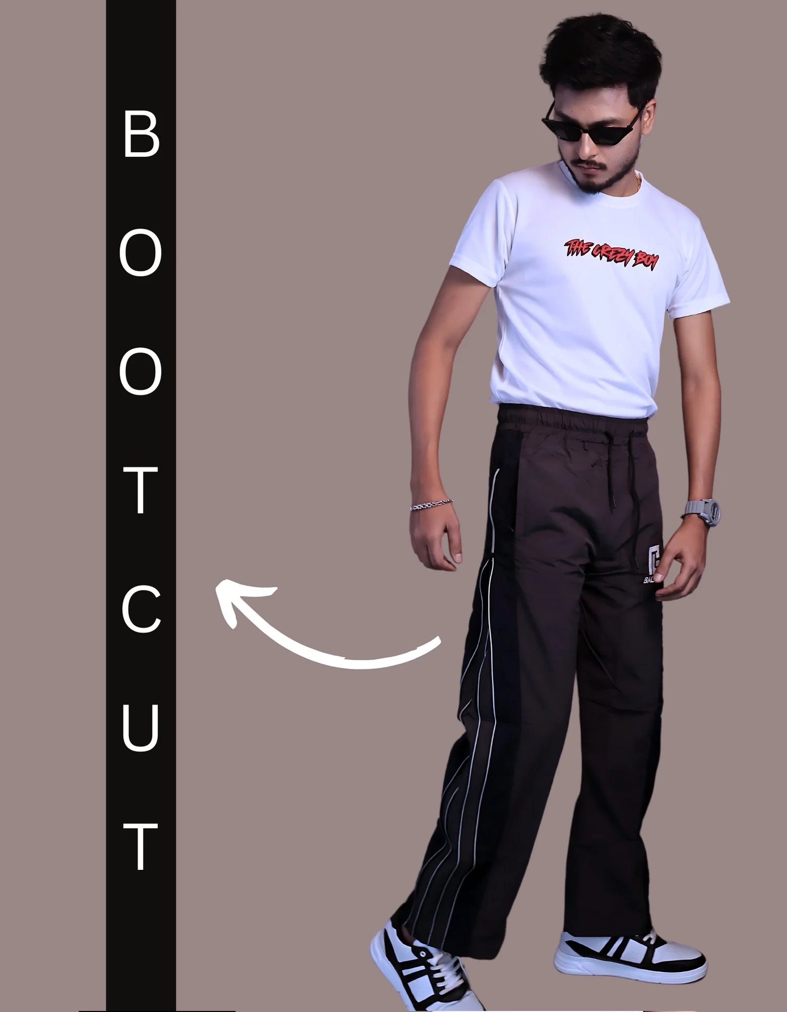 Men’s Premium Bootcut Track Pants – Double Side Zipper - Image 2
